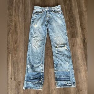 ZARA RELAXED RIPPED JEANS